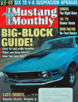 MUSTANG MONTHLY 2000 JULY - FR500, GT350-145, TWISTER